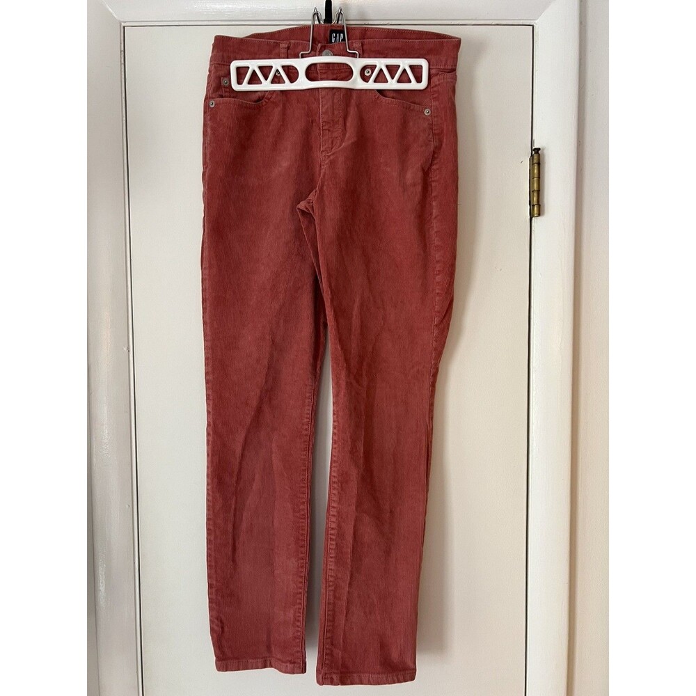 Gap Denim True Skinny Corduroy Pants Wome 26R Rose Dusty Red Mid Rise 3210